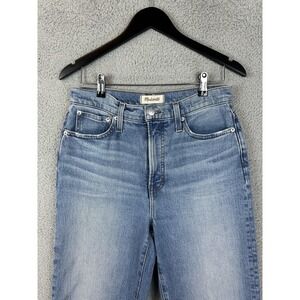 Madewell Jeans Womens 28 Blue Perfect Vintage Wide-Leg Crop Raw Hem Made USA